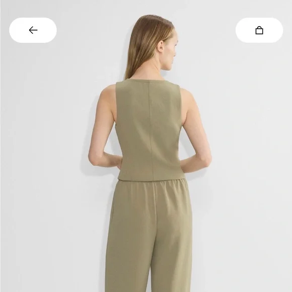 Aritzia Wilfred Attire Sun-dried Olive Vest - Picture 3 of 7